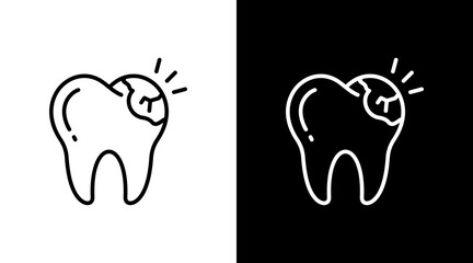 Tooth Decay With Icon Set Design