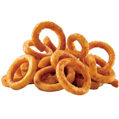 Crispy Golden French Fries Pile Isolated on White Background Professional Food Photography