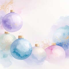 beautiful border frame of beautiful colorful Christmas baubles 