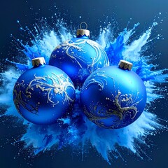 beautiful border frame of beautiful colorful Christmas baubles 