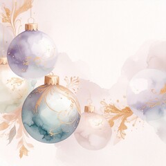 beautiful border frame of beautiful colorful Christmas baubles 