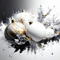 beautiful border frame of beautiful colorful Christmas baubles 