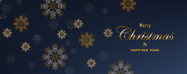 Navy blue Merry Christmas and Happy New Year. Vector illustrations for background, greeting card, Happy Holidays, season's greeting. simple design