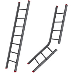 broken ladder vector illustration drawing. © shasini
