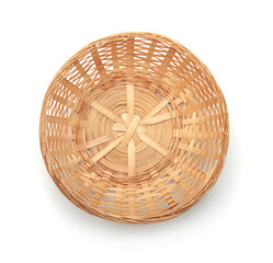 Empty wicker fruit serving basket