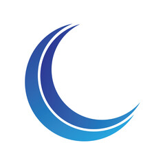 Gradient blue circle logo template for business and company