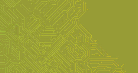 Vector circuit board and security log communication concept for technology background. 