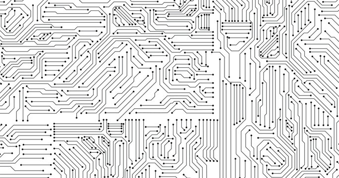 Printed circuit board. Abstract futuristic circuit board. Hi tech digital circuit board. Futuristic technology design elements. Vector illustration eps 10
