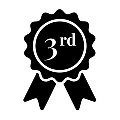 3rd Place Trophy Icon – Winner Award Symbol, 3rd Place Trophy Icons, 3rd prize, 3rd prize