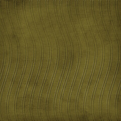 Olive green wavy striped fabric texture background, embossed curved lines, elegant textile pattern, seamless wallpaper for interior, spa, organic branding.