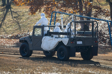 冬仕様の高機動車