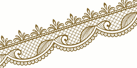 Elegant traditional decorative border design, vector