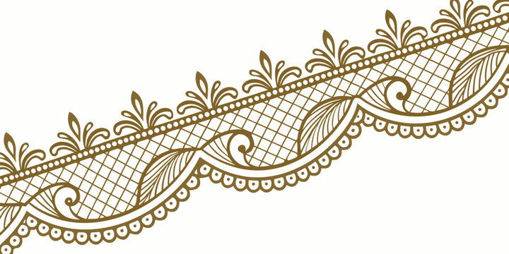 Elegant traditional decorative border design, vector