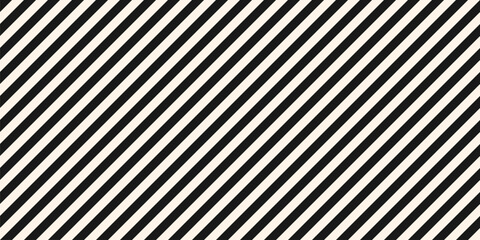 Obraz premium Vector seamless pattern with straight thin diagonal lines, 45 degrees inclination. Simple black and white stripes texture. Abstract minimal striped background. Basic geo ornament. Repeatable design