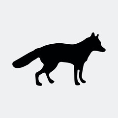 Fox animal silhouette drawing