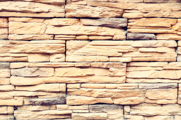 Sand stone texture, wall made of sand stone, vintage tones applied