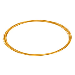 Handcrafted gold oval with expressive brush stroke &ndash; This handcrafted gold oval frame captures the flow of expressive brushwork, merging organic elegance with a refined, timeless luxury aesthetic