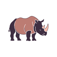 A majestic rhinoceros stands proudly showcasing its impressive horn and sturdy build.