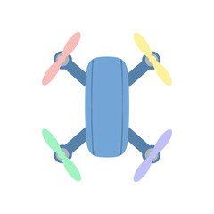 Aerial Innovation A Colorful Drone Illustration for Modern Technology.