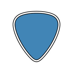 Blue guitar pick isolated on white background. © dinny