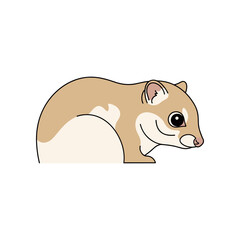 Cartoon Hamster Illustration A Cute and Friendly Rodent.