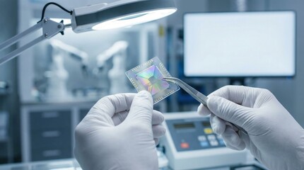 Research experiment in laboratory science lab image of scientific process high-tech environment close-up view innovation in technology