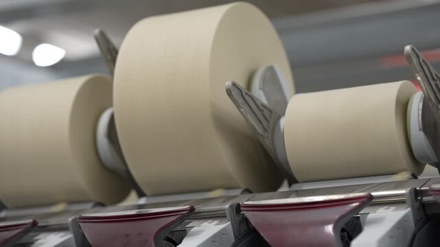 Yarn Bobbin on Automated Textile Machine