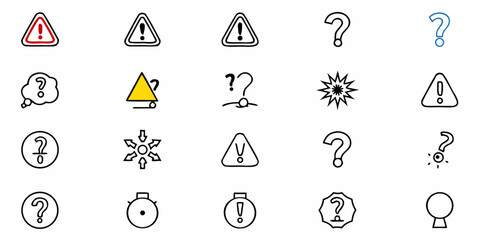 Warning Signs and Symbols for Caution, Warning, and Inquiry