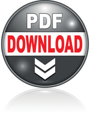 download button for internet website use. Blue Download icon on isolated white background with shadow.