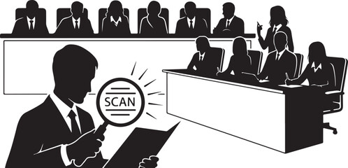 Security Team Scanning Document Icon