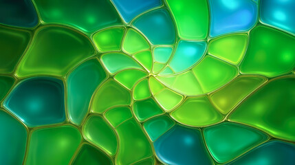 Green stained glass in a pattern