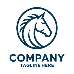 Modern Horse Head Logo Design