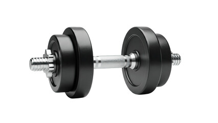 Naklejka premium Black Dumbbell Isolated on White Background