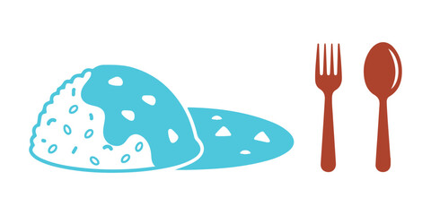 Set of Curry Rice Icons

