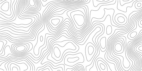 Fototapeta premium Abstract Topographic background. Geographic line map. Wavy pattern design. Paper texture imitation of a geographical map shades. Vector illustration. 