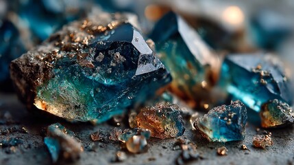 Raw, blue crystal