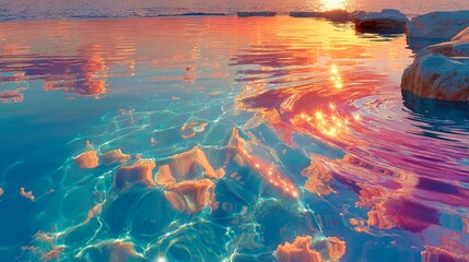 Sunset on water.