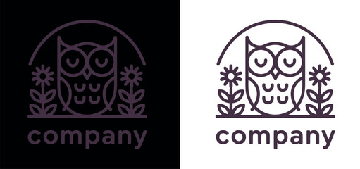 Obraz premium Minimalist Owl Company Logo Designs