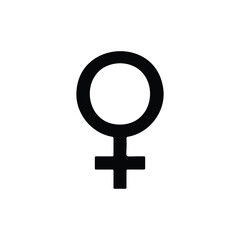 Female symbol silhouette icon vector flat design.