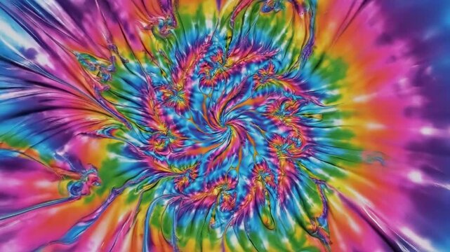 Psychedelic spiral tie dye colorful design background vibrant artistic texture abstract