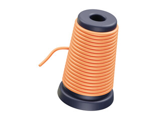 Sewing Thread Spool icon 3d render illustration 