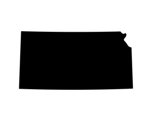 Kansas state map silhouette