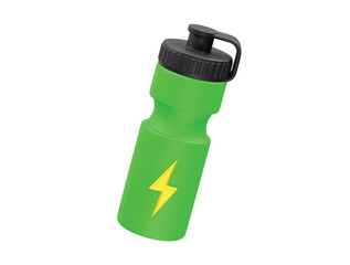 Sport Water Bottle with Energy icon 3d render illustration 