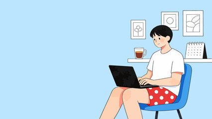 Person working on laptop at desk