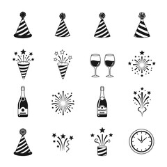 set of christmas icons