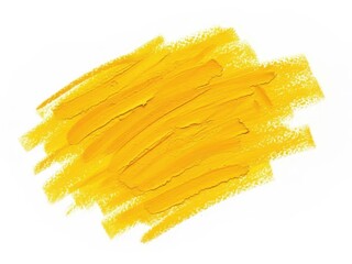 Vibrant yellow brush strokes on a white background creating a dynamic art piece