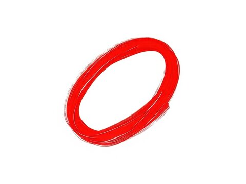 Vibrant red rubber oring seal isolated on white background for industrial use