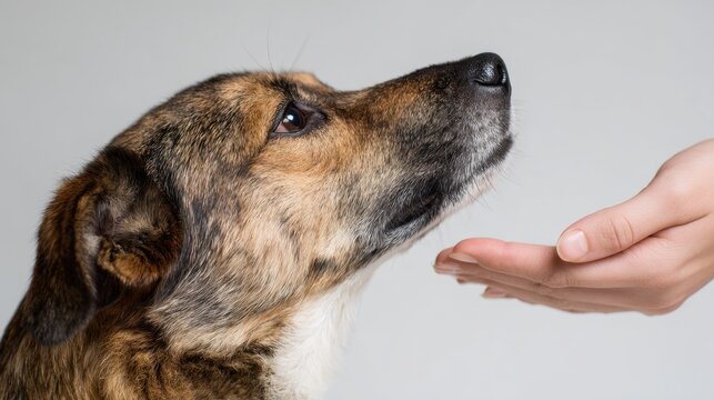 Trust and companionship concept with dog and human interaction,National Hug Your Puppy Day