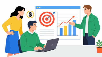 Business team analyzing financial data