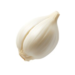 Single Garlic Clove Isolated on White